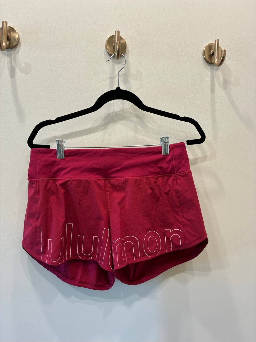 lululemon athletica Women's Pink Athletic Shorts - Pomegranate Size 8